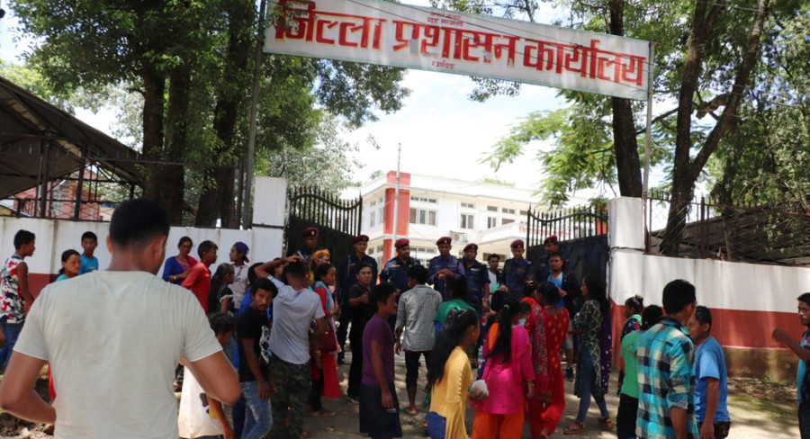Chepang women picket Dhading District Administration Office over illegal sand mining