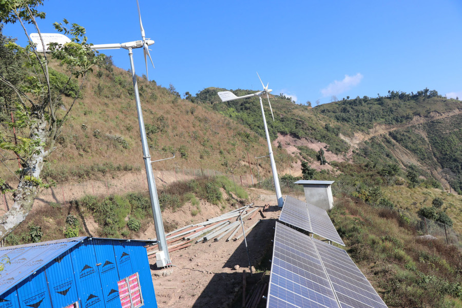 Solar and wind energy project lights up four villages in Palpa