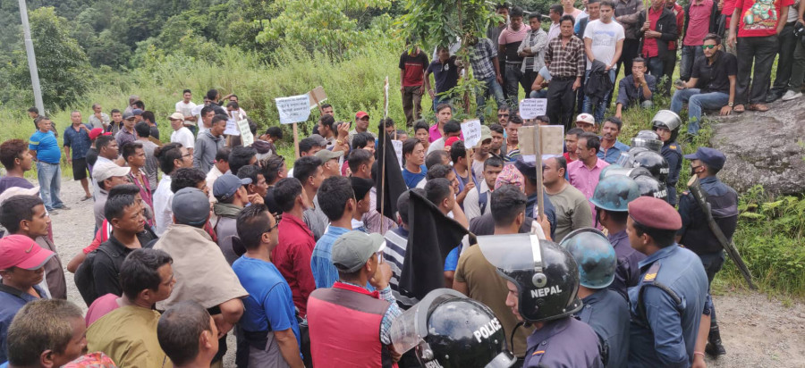 Five injured as protesters clash with security personnel at Melamchi Water Supply Project