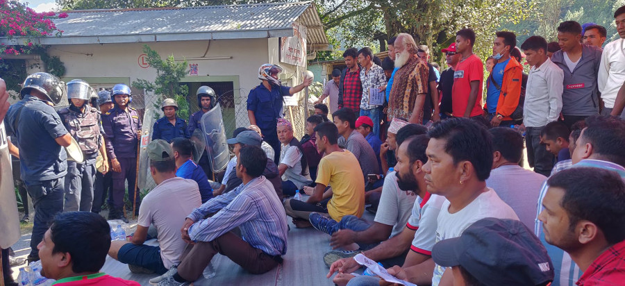 Protest over Melamchi project payment row continues