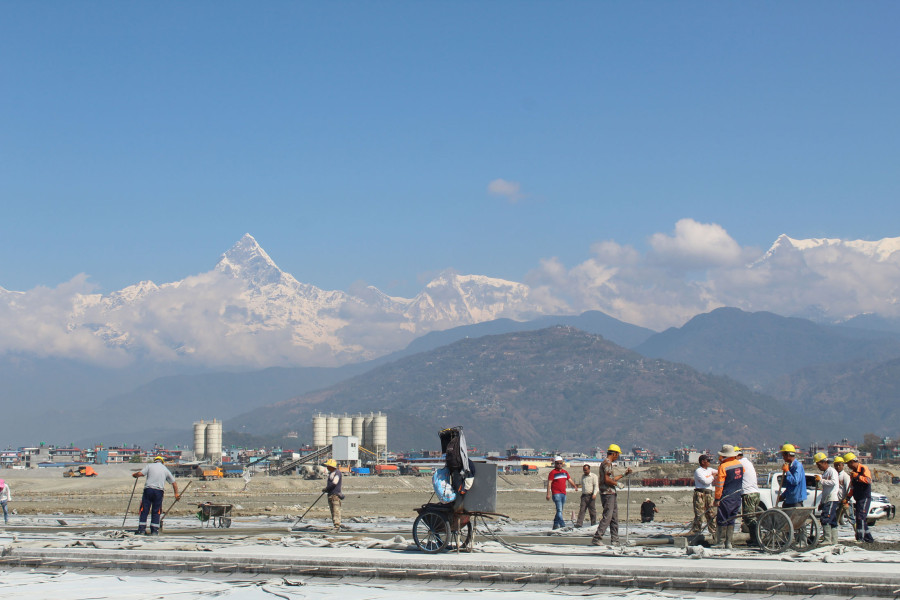 Pokhara International Airport project completes apron works