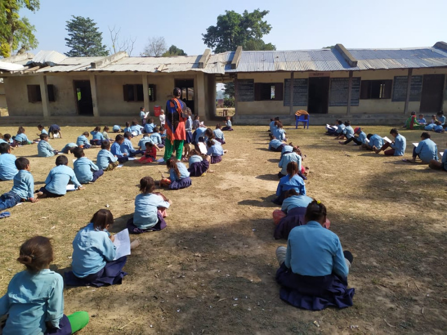 The only school in the Raji community in Bhajani is on the verse of collapse