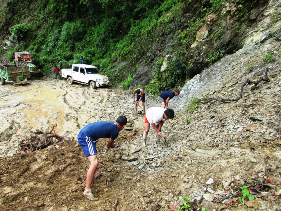 Construction of strategic roads in Jajarkot going at a snail’s pace