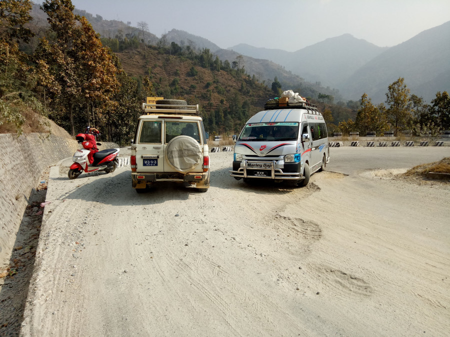 Just four months into repair, the Sindhuli section of the BP Highway is already riddled with potholes