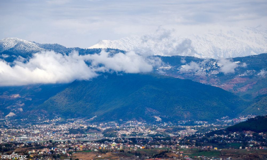 Hills surrounding Kathmandu Valley witness snowfall