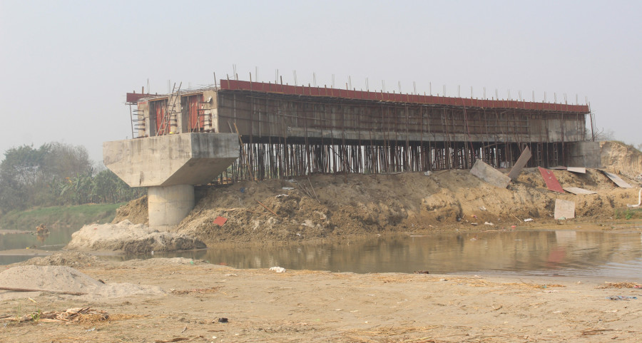 Pappu Construction halts work on under-construction bridge in Tikuliya Ghat again
