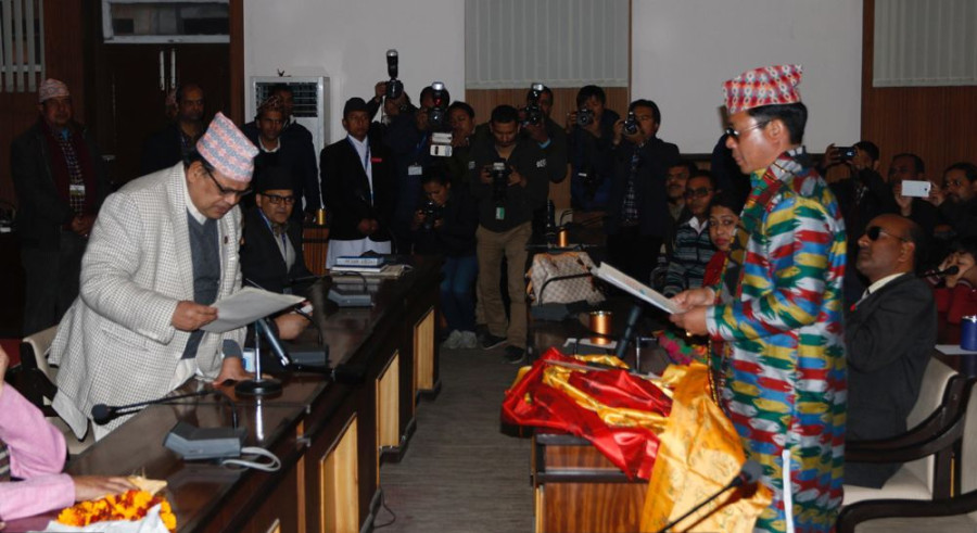 Main accused in Tikapur incident, Chaudhary takes oath as lawmaker