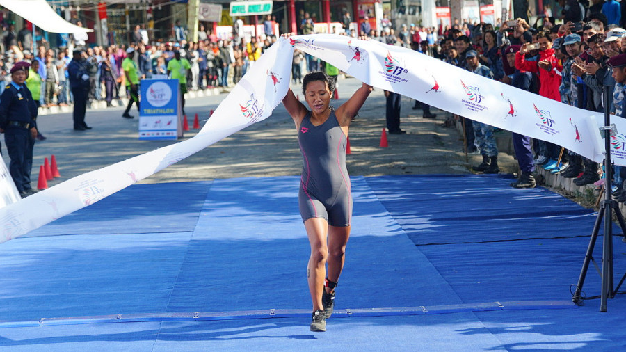 Nepal’s Soni Gurung secures first South Asian Games gold in triathlon