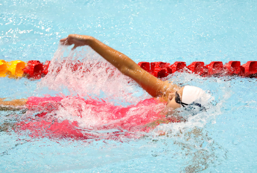 Nepal’s golden girl Gaurika grabs her second gold with the 200m backstroke win