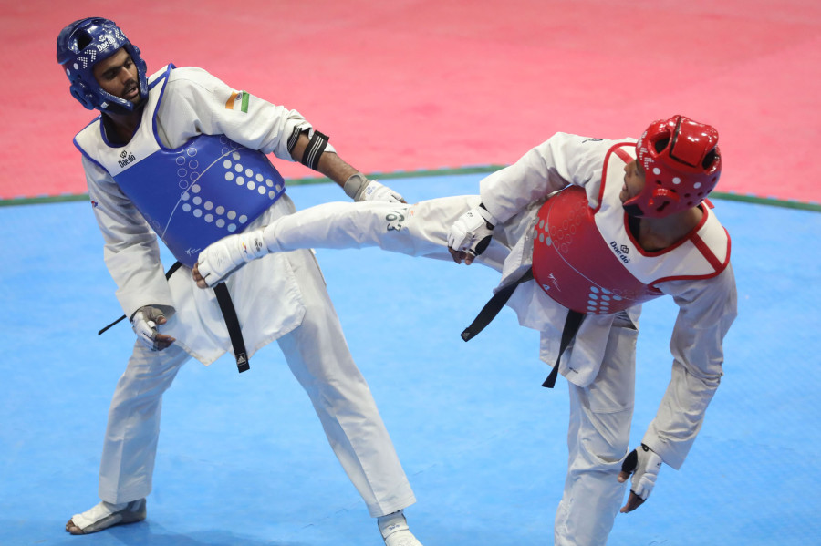 Shrestha clinches gold in taekwondo, making Nepal’s gold total to 12 in the discipline