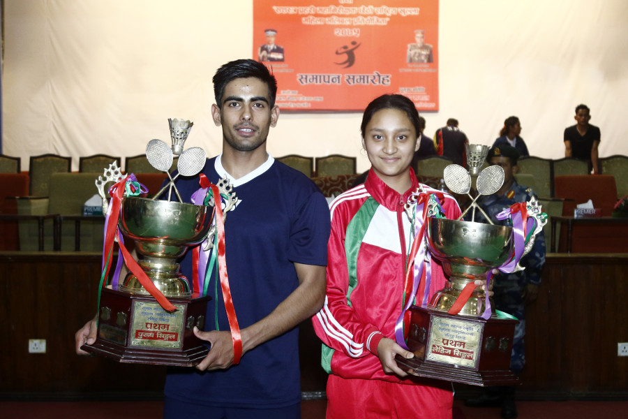 Dhami, Maharjan claim singles championships