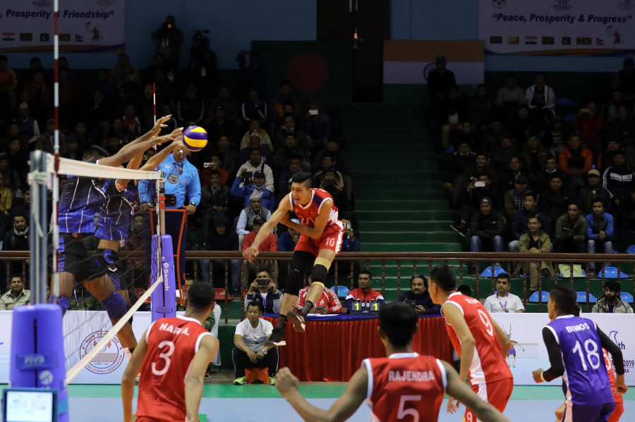 Nepal bow out of men’s volleyball tournament with a straight-set defeat to India