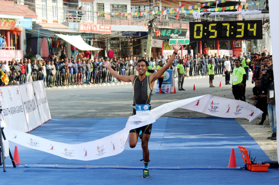 Tamata adds second triathlon gold for Nepal