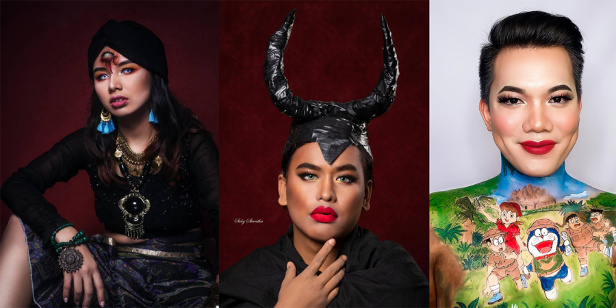 Pushing the boundaries of conventional glamorous makeup in Nepal