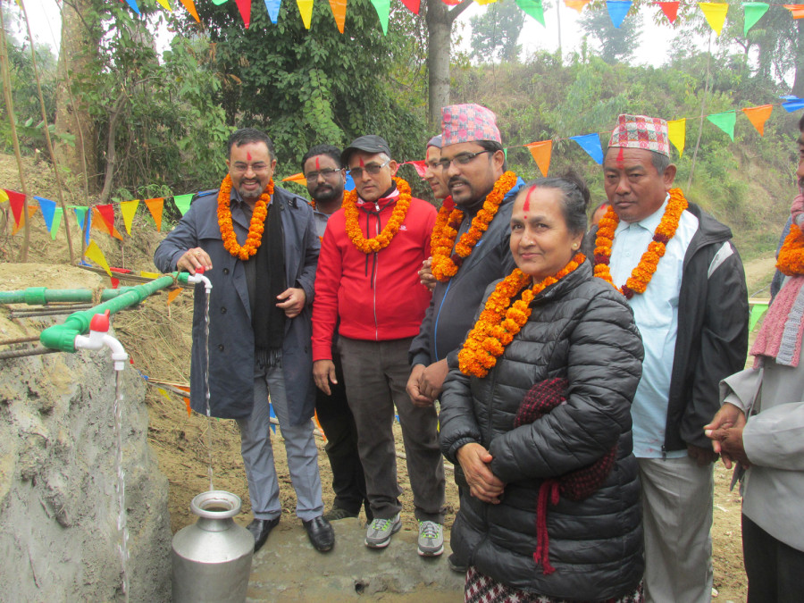 A parched Chure village in Sarlahi is finally connected to a water supply system