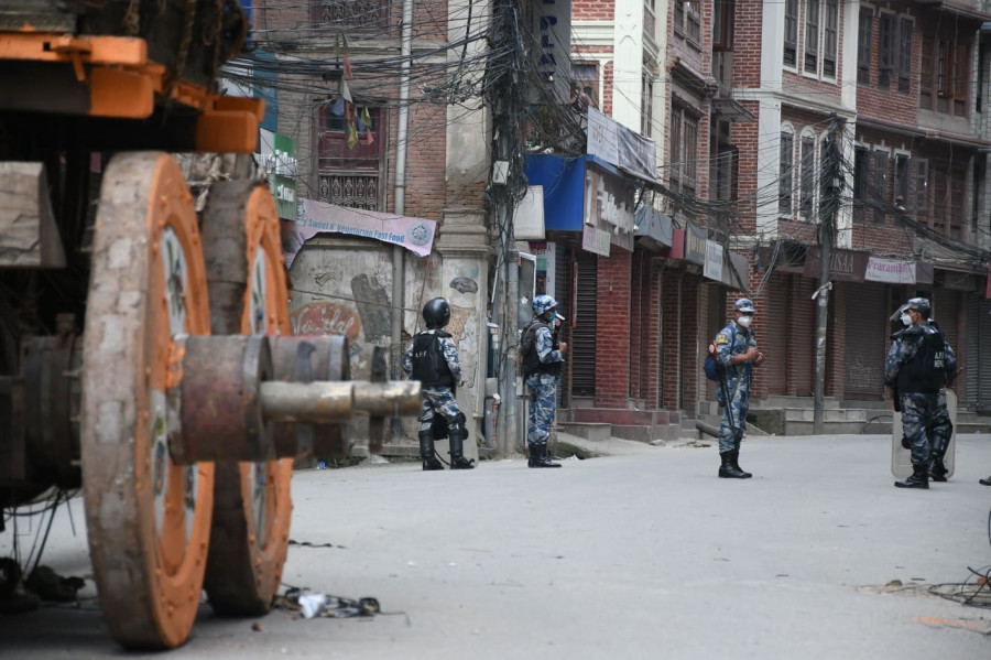 Lalitpur curfew lifted but gathering of over five people near Machhindranath chariot banned