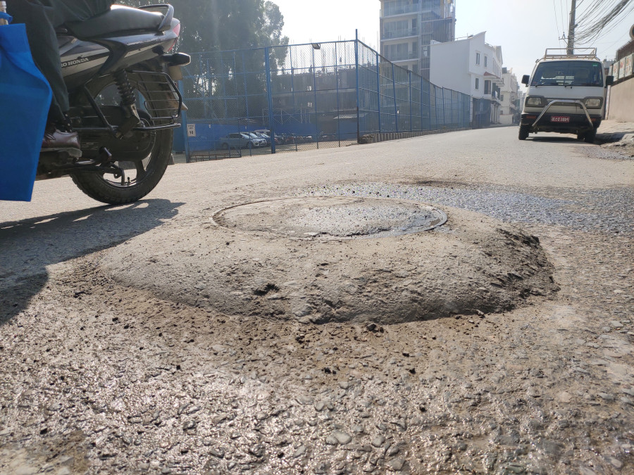 Open manholes have now been covered but their elevation poses another problem