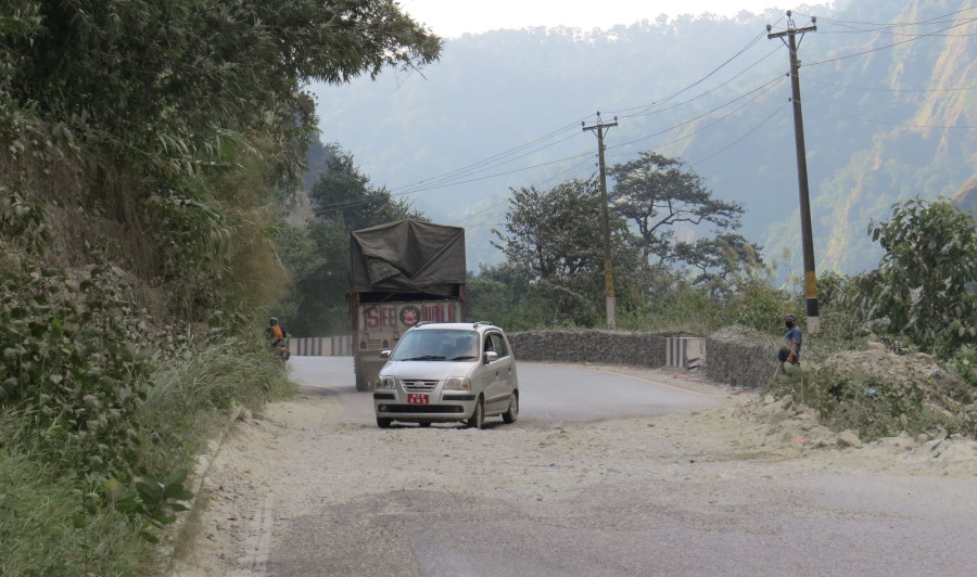 Repair work yet to begin on damaged Narayangadh-Muglin road