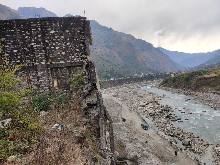 Structures destroyed by floods in the Mahakali river in 2013 are yet to be reconstructed