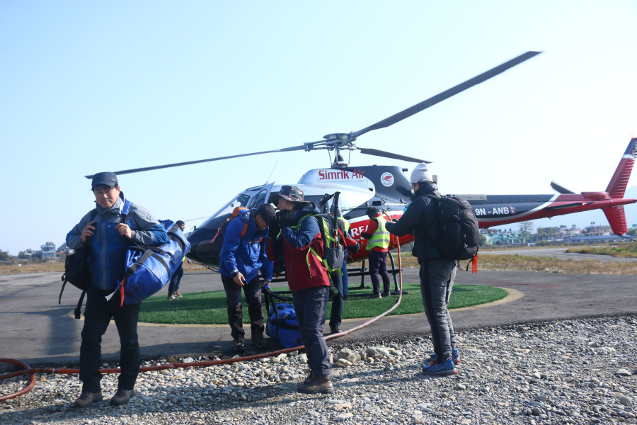 Seven people, including three Nepalis, have gone out of contact in Annapurna Base Camp area