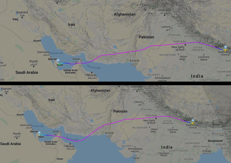 Nepal Airlines' Doha service avoids Iranian airspace