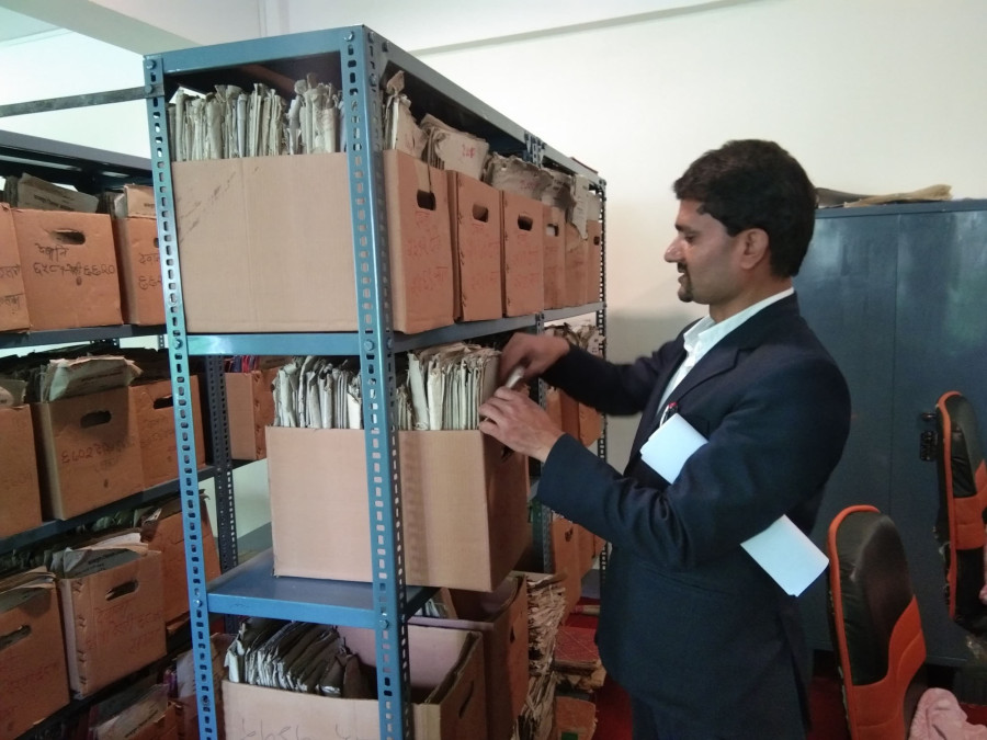 Important paper documents in several government offices in Baglung being destroyed