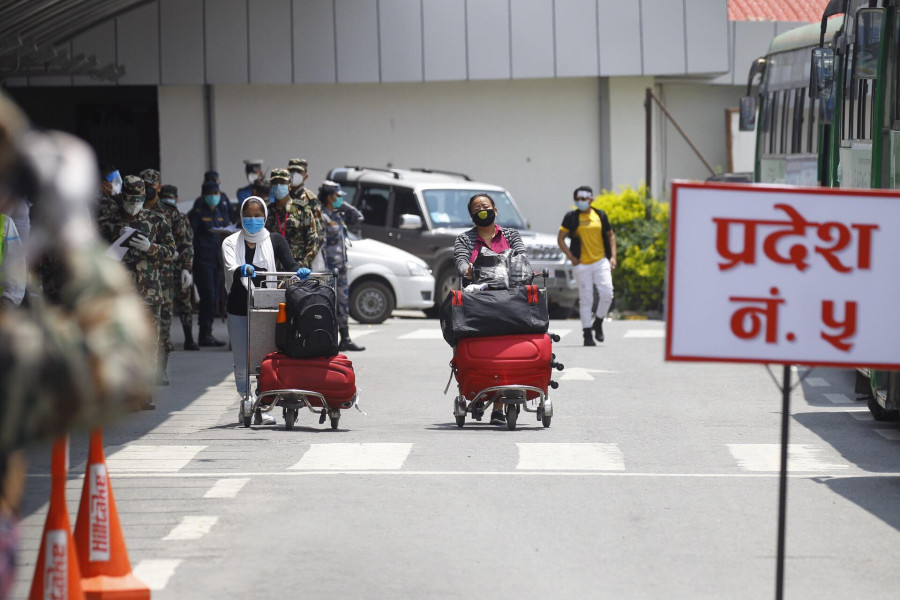 Over 300 Nepali workers return home from Kuwait