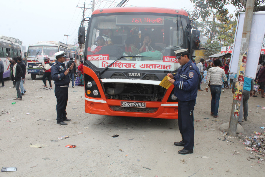 Time-card system introduced in Jhapa to control road accidents