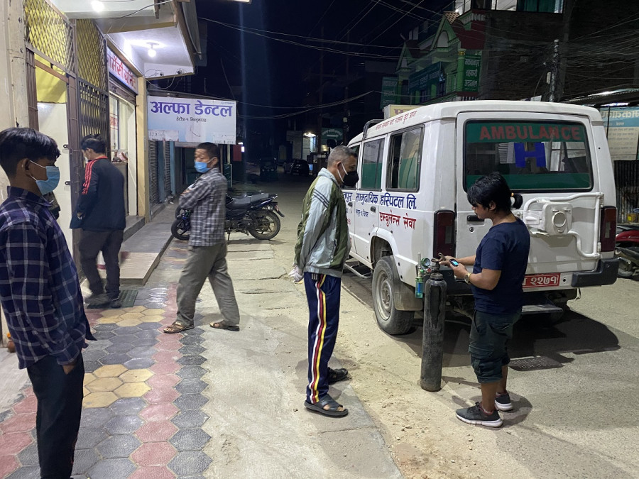 Patients in Hetauda face difficulties finding an ambulance for long routes