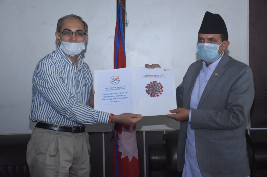 India gifts Covid-19 PCR test kits to Nepal