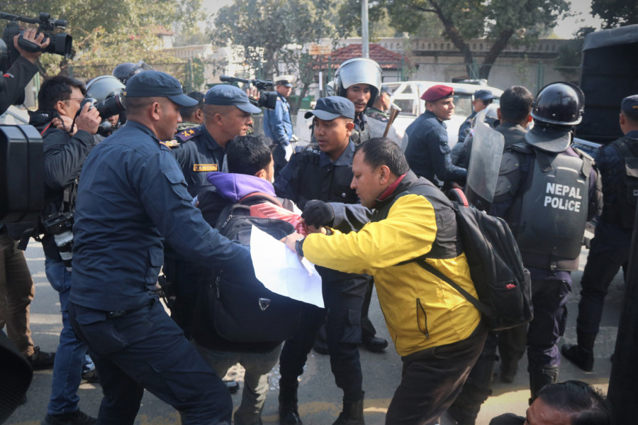 Rights activists protesting against Sapkota as Speaker rounded up from capital