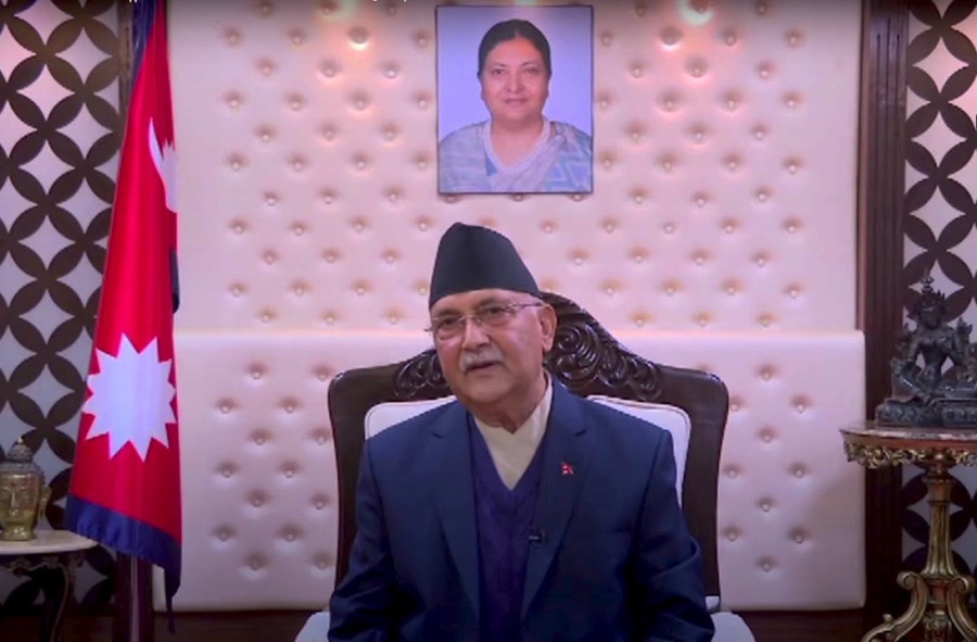 In address to the nation after House dissolution, Oli defends his move