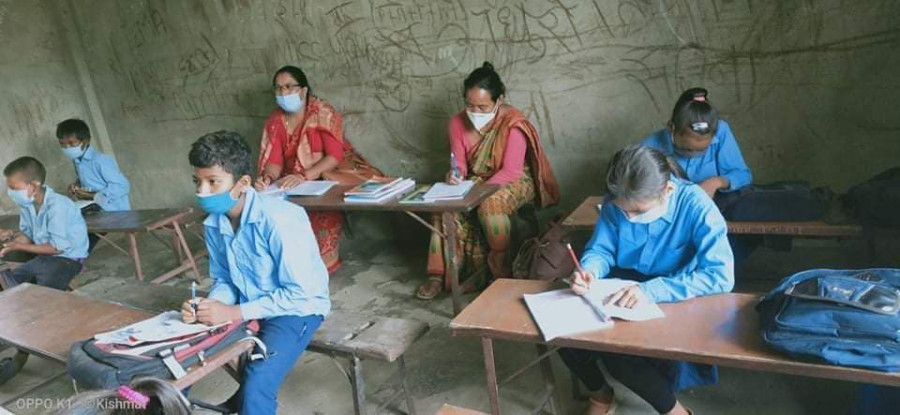 Two women people’s representatives in Ghorahi join school to learn to read and write