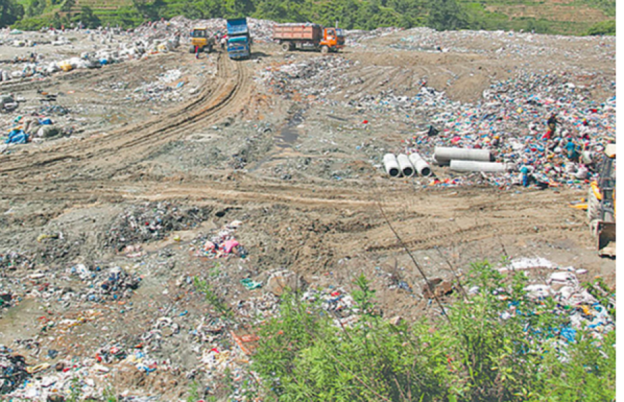 Rain damages road to Okharpauwa landfill