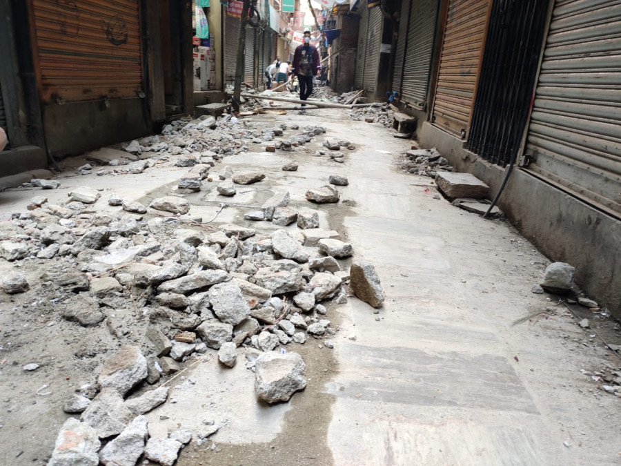 Kathmandu city officials fixing pavements that don’t need fixing, locals allege