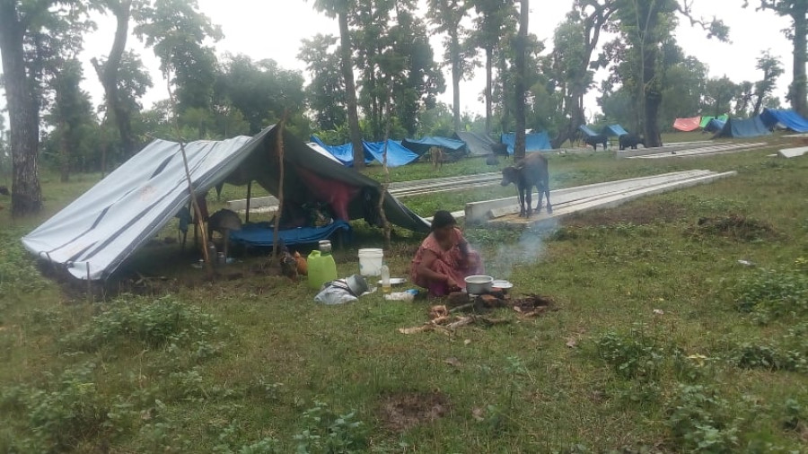 Flood victims of Bhajani still seeking safe shelter