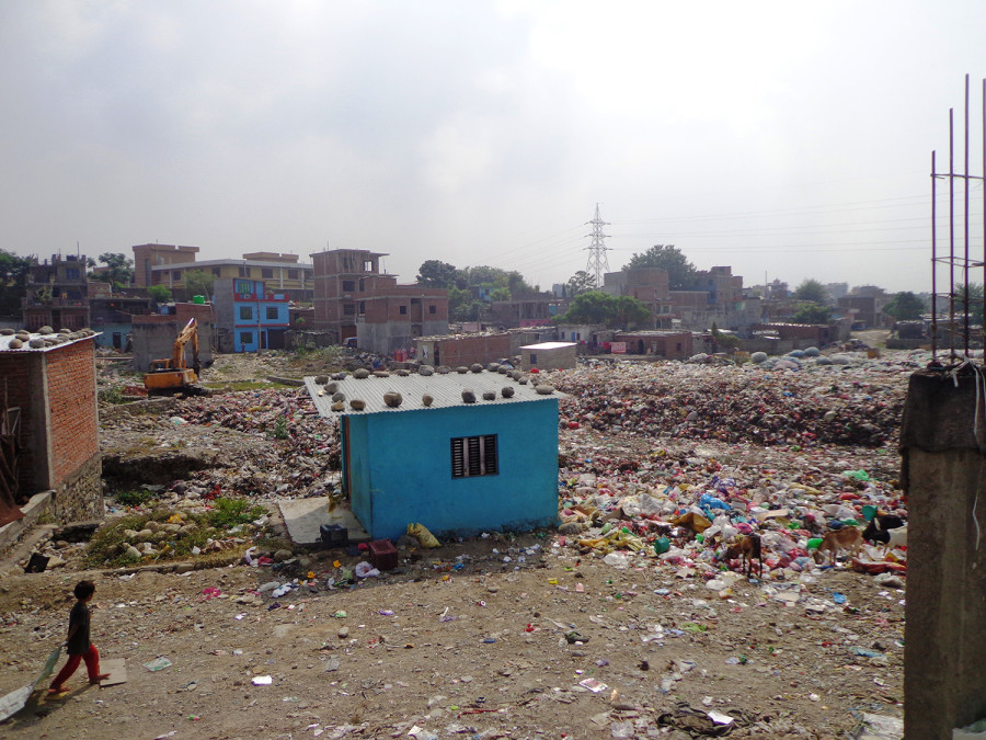 In Butwal, settlements have been built over mounds of garbage thrown in the banks of Tinau