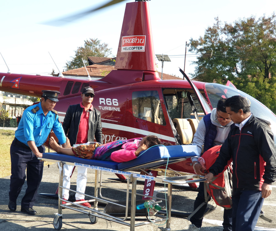 Helicopter rescue programme for pregnant women effective in Gandaki Province