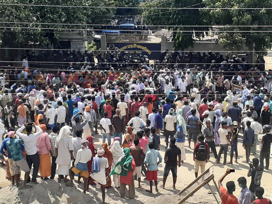 Locals in Rautahat protest the death of youth arrested on murder charge