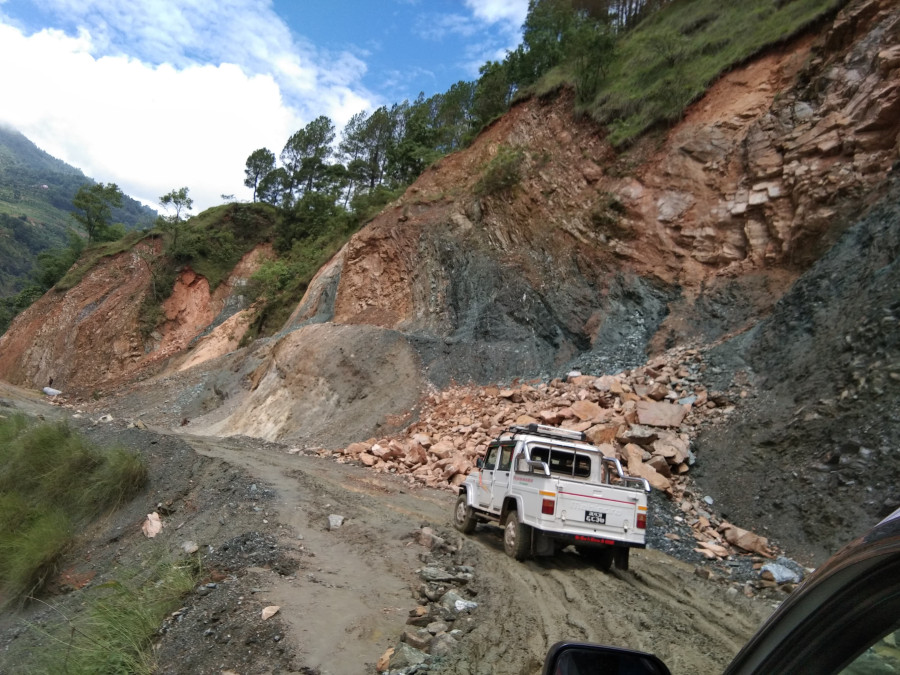 Road construction puts settlements in Baglung at risk of landslide