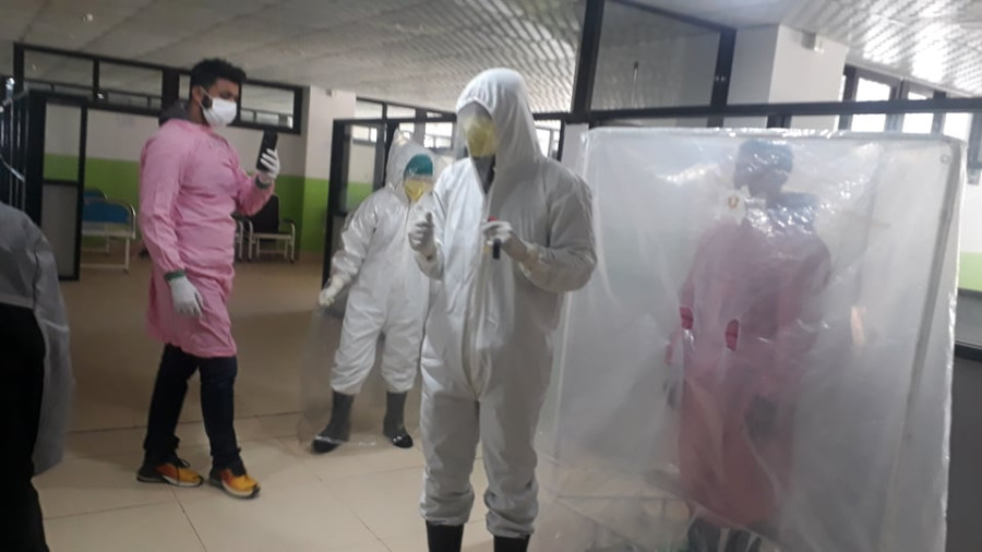 Swab collection of those in quarantine facilities in Karnali districts take a back seat due to lack of human resource and equipment