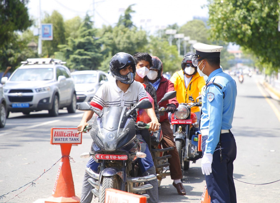 Motorists in Kathmandu are not following odd-even rules; 26,995 motorists booked in two weeks