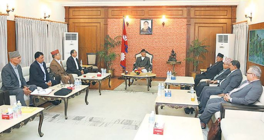 Oli and Dahal hold a meeting once again after a week—but talks go round in circles