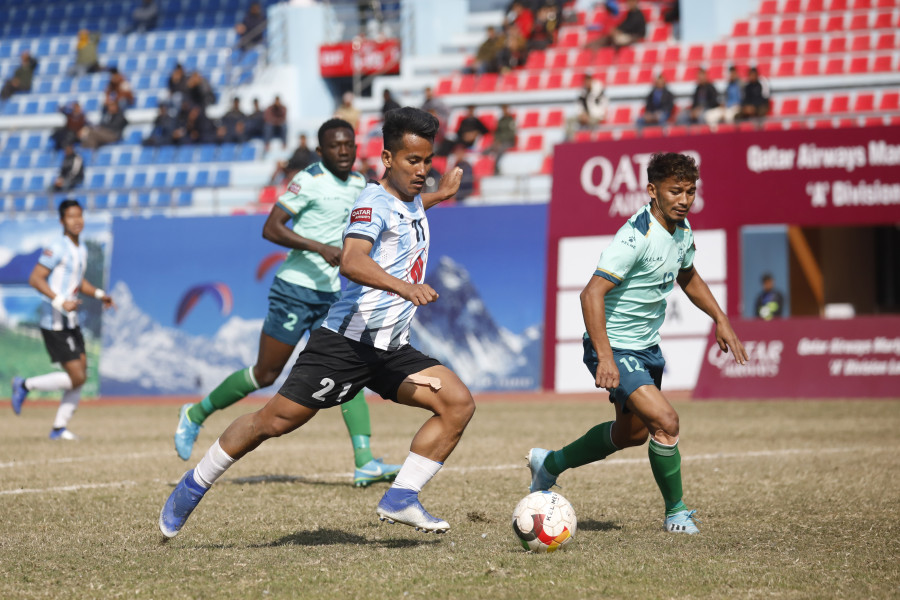 Defending champions Manang trample Saraswoti Youth for a 1-0 win in Martyrs Memorial 'A' Division League football match