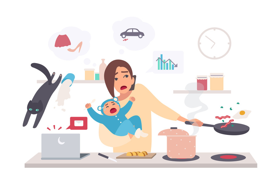 For many women, working from home has meant working while doing the housework