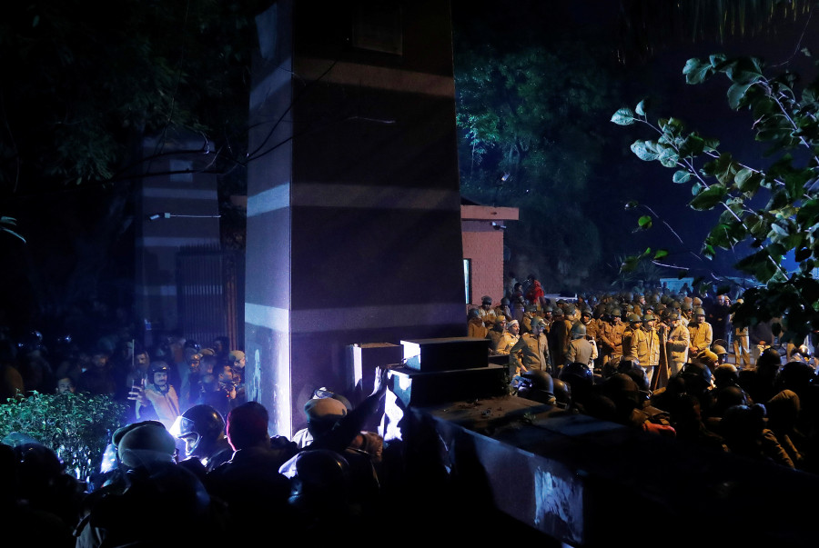 Students of Jawaharlal Nehru University and youth wing of pro-ruling party outfit clash in India's capital