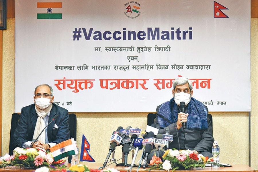 Vaccines arriving in Nepal one year after the country reported its first Covid-19 case