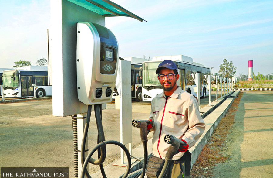Nepal’s first electric vehicle charging station opens