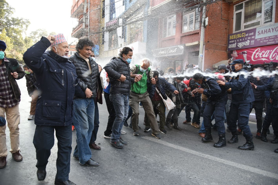 Campaigners decry use of force by police on peaceful civic protest against the House dissolution move