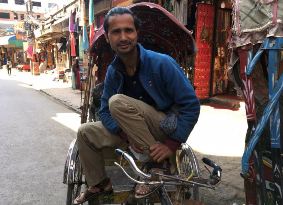 Though life has returned to normal in Kathmandu, rickshaw drivers continue to suffer